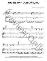 You're On Your Own, Kid piano sheet music cover